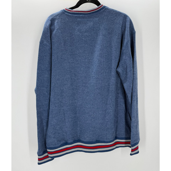 Nascar Daytona Sweatshirt Retro Applique Embroidered Crewneck Blue Soft Large - Picture 4 of 7